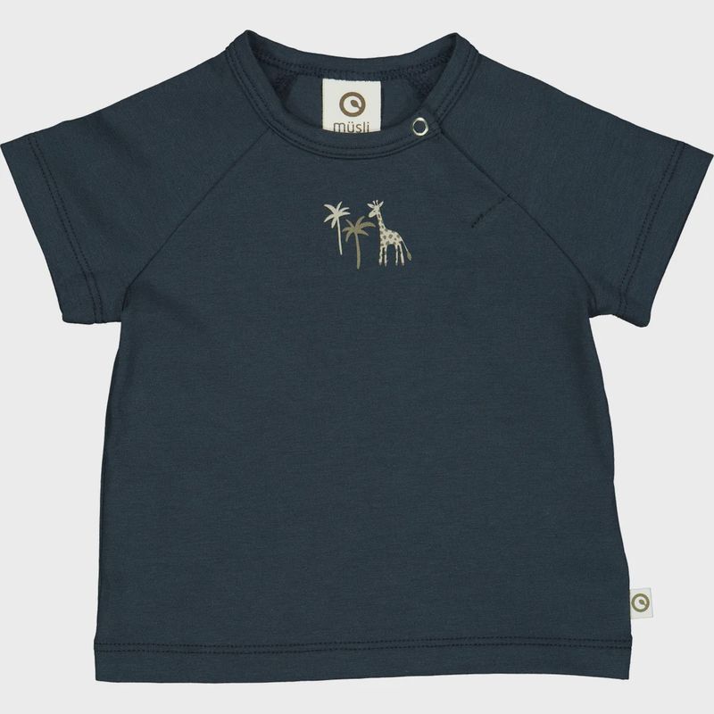 Müsli T-shirt Palm Raglan – korte mouw biologisch katoen