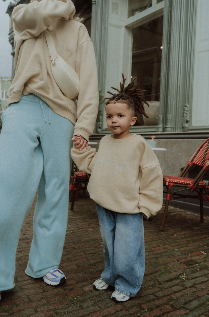 Kindertrui You and Me - Wolvie - oversized sweater biologisch katoen