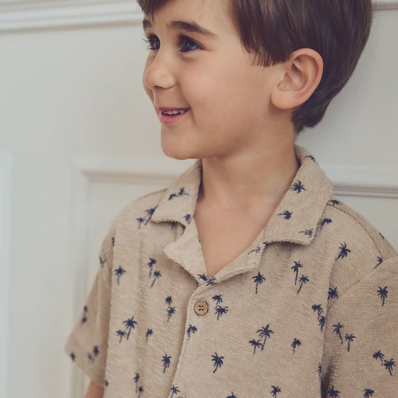 Müsli kindershirt Palm – korte mouw zomer T-shirt biologisch katoen