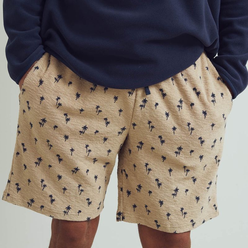 Müsli kindershort Palm – korte broek biologisch katoen met print