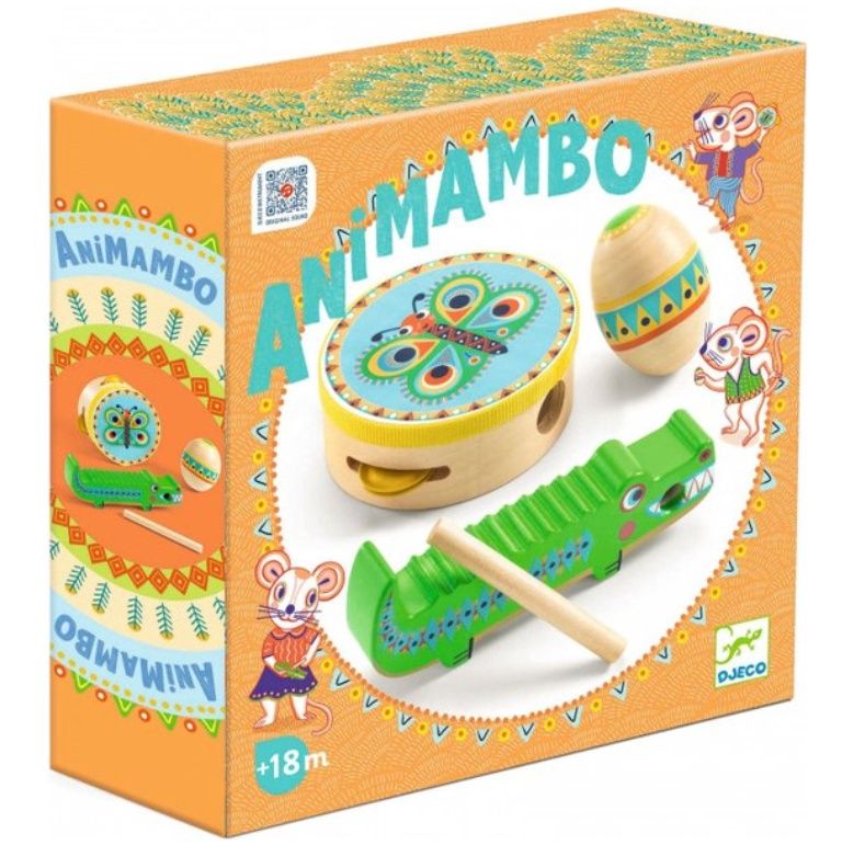 Muziekinstrument kind – Percussieset 3-delig – Djeco Animambo – 18 maanden+
