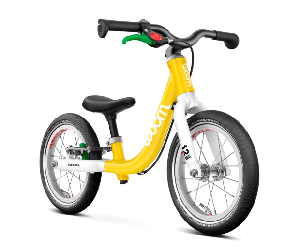Woom GO 1 Loopfiets - Geel (12 inch)