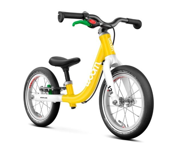 Woom GO 1 Loopfiets – Geel (12 inch)