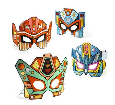 Djeco Knutselset Robotmaskers Metallic

