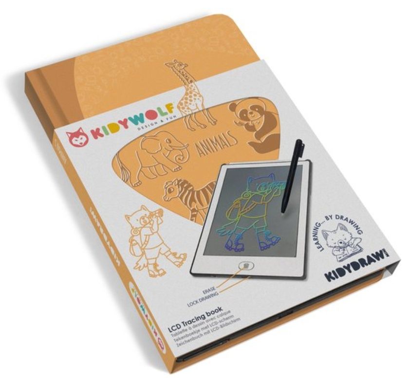 Kidywolf tekenbord Kidydraw mini – dieren