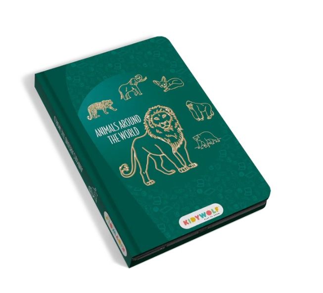 Kidywolf tekenbord Kidydraw mini – dieren over de wereld