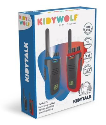 Kidywolf walkietalkie – rood blauw