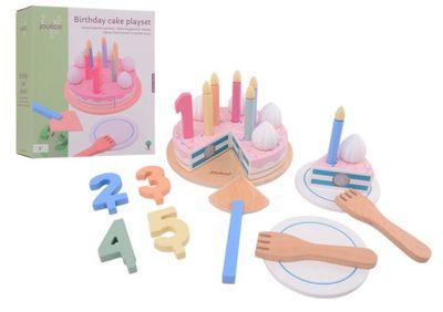 Jouéco verjaardagstaart imitatiespeelgoed

