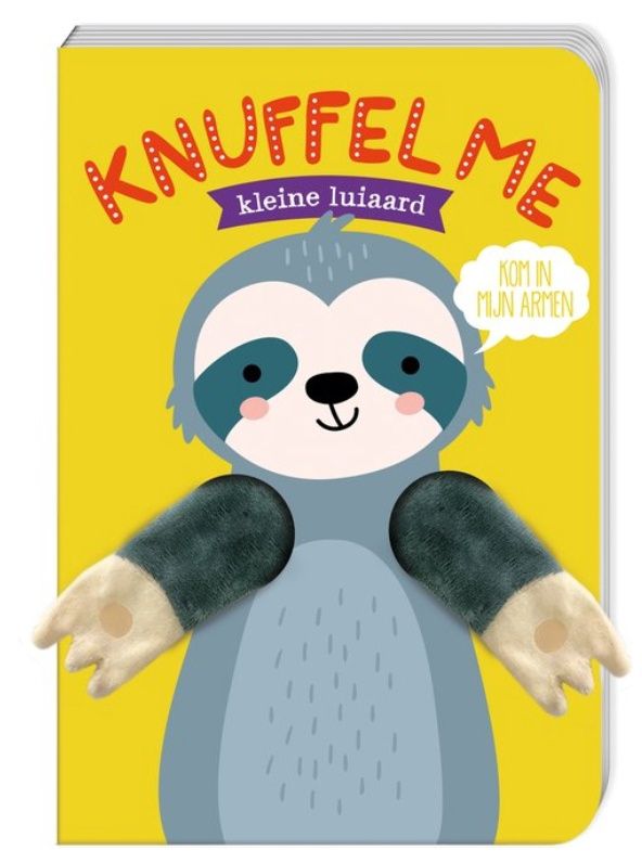 Knuffel me – Kleine Luiaard | Vingerpopboekje voor Peuters (12 pagina’s)