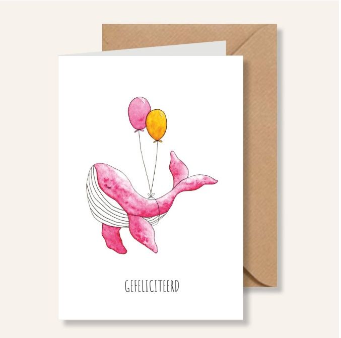 Juulz Gefeliciteerd Walvis Kaart