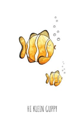 Juulz Geboortekaartje Hi klein guppy