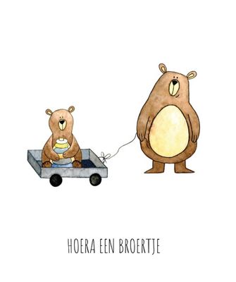 Juulz Geboortekaartje Hoera een broertje (Juulz kaart)