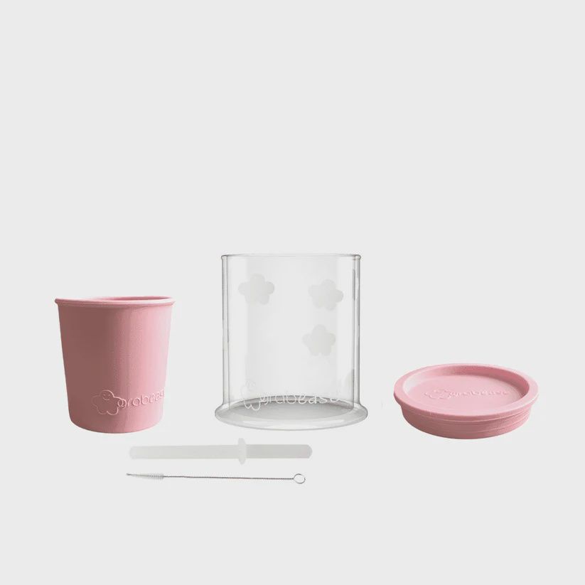 Grabease 3-in-1 babybeker – oefenbeker, tuitbeker &amp; rietjesbeker in één, Kleur: Blush