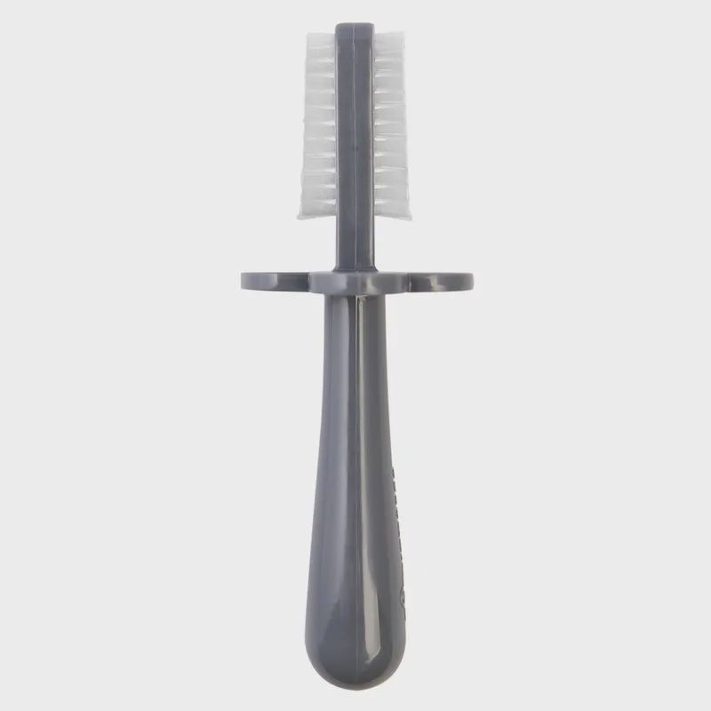 Grabease baby tandenborstel – eerste tandenborstel met veiligheidsring, Kleur: Grey