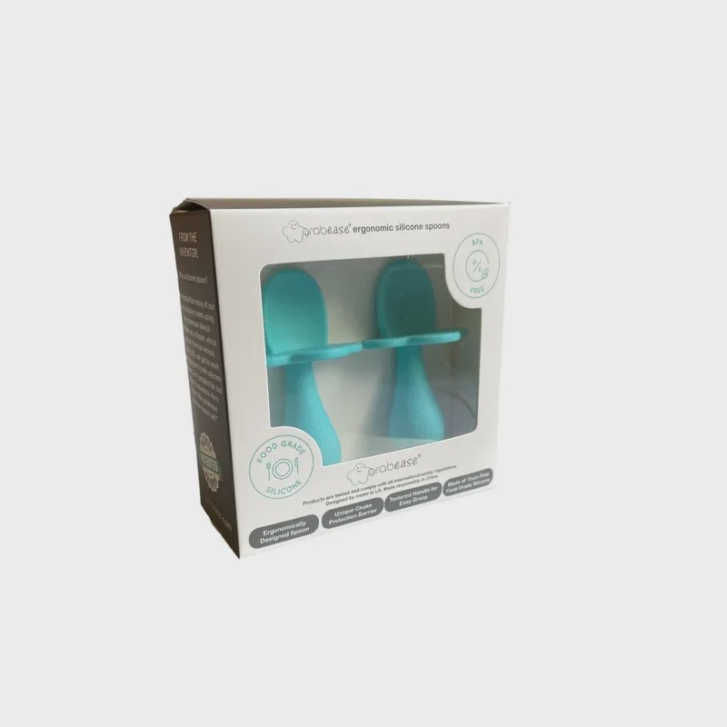 Grabease dubbele lepelset - ergonomische baby lepels (2 stuks)