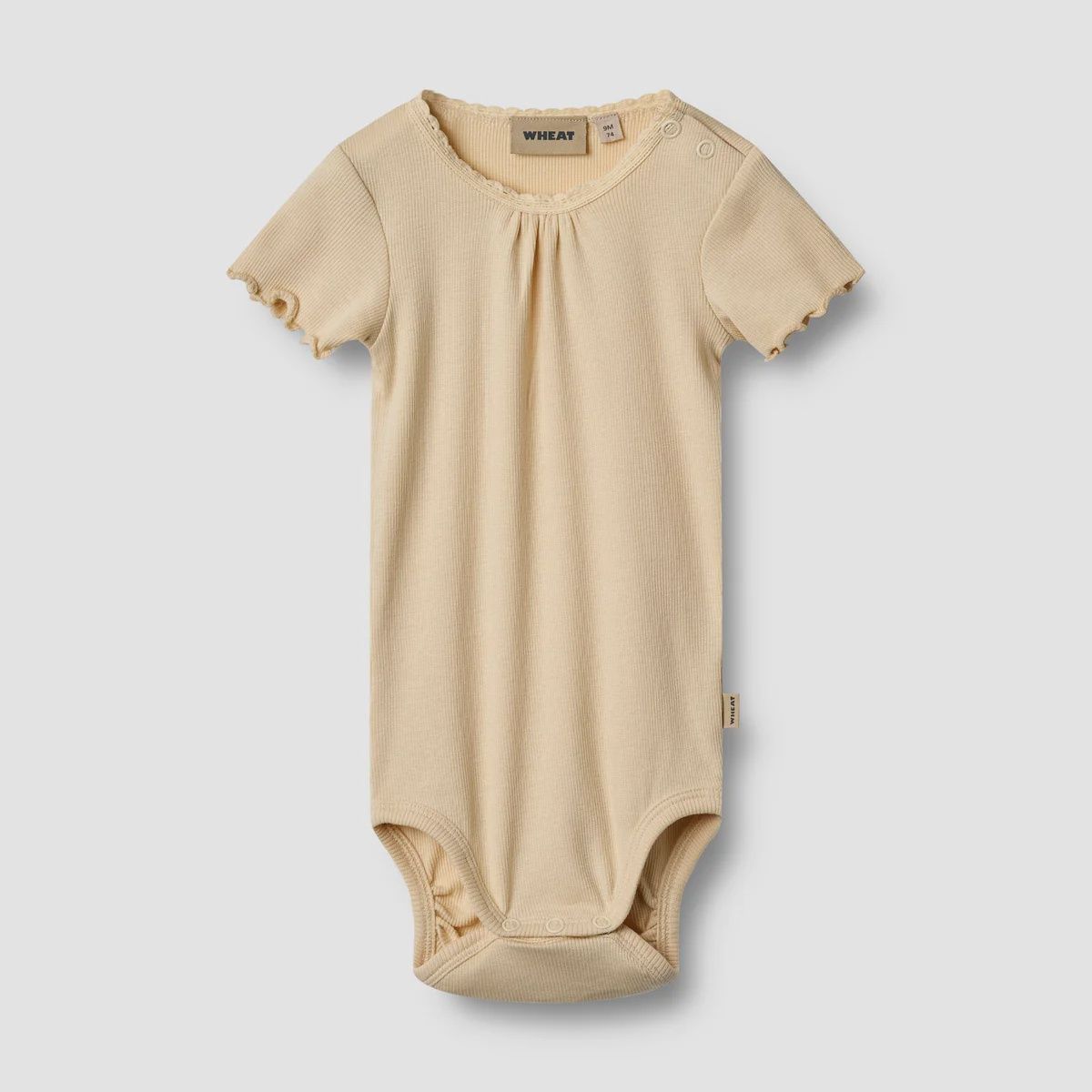 WHEAT Rib Body S/S Edna Macademia -romper