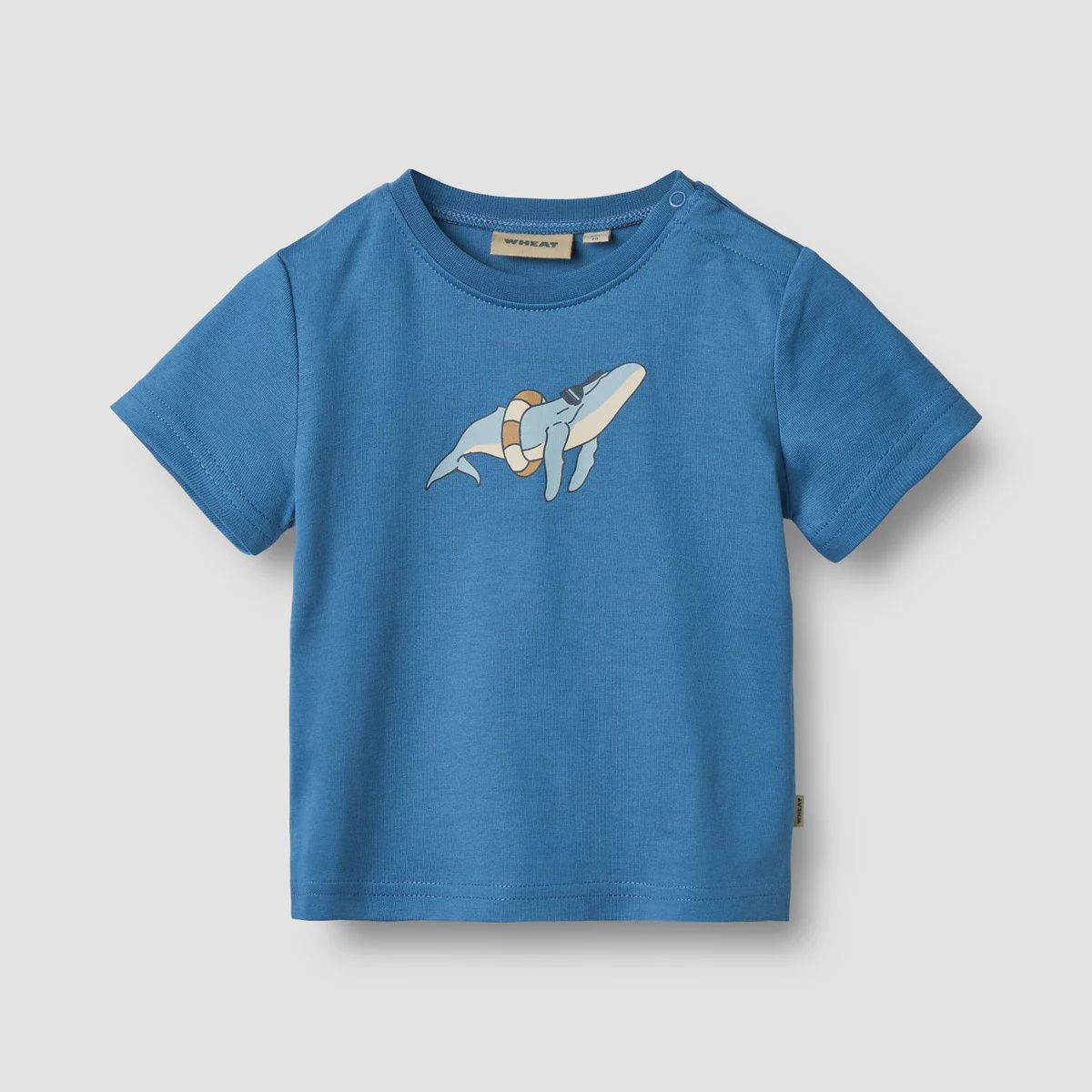 WHEAT T-shirt Walter blue walvis- t-shirt