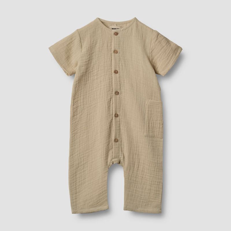 WHEAT romper jumpsuit Alex sand mouseline boxpakje