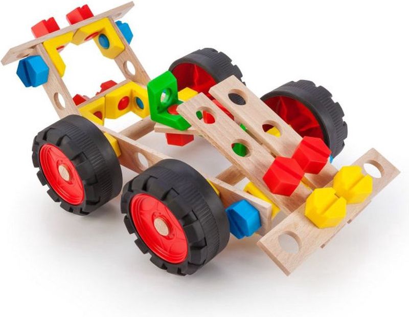 Alexander Toys Constructor Junior raceauto 55-delige bouwset in elkaar gezet – STEM speelgoed