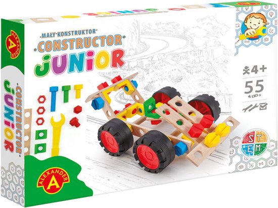 Alexander Toys Constructor Junior raceauto 55-delige bouwset - STEM speelgoed
