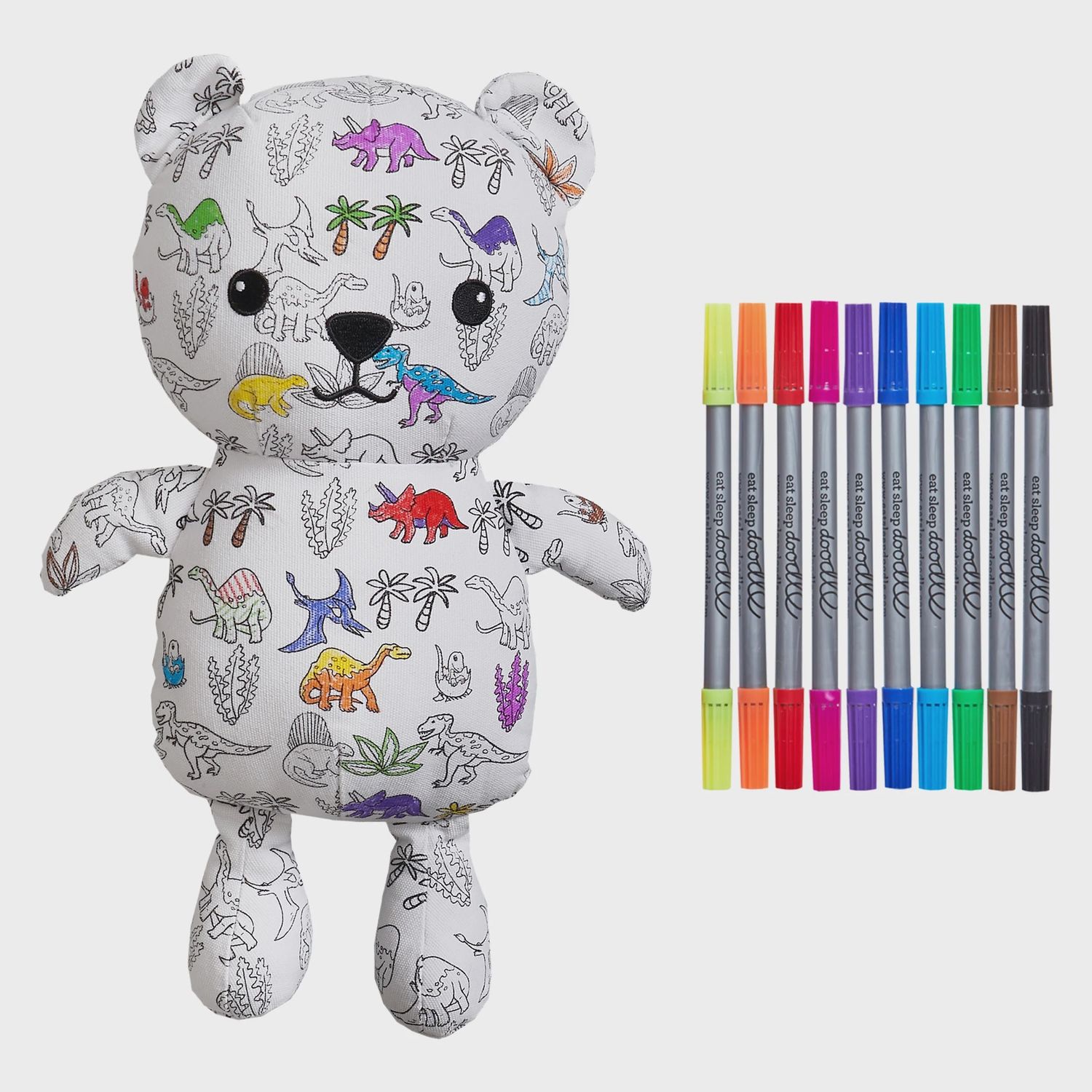 Eatsleepdoodle: Artie Bear colour in bear dinosaur
