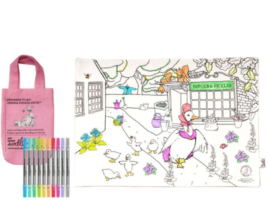 Eatsleepdoodle placemat to go: Jemina Puddle-Duck