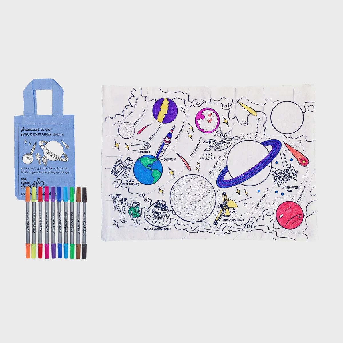 Eatsleepdoodle placemat to go: Space