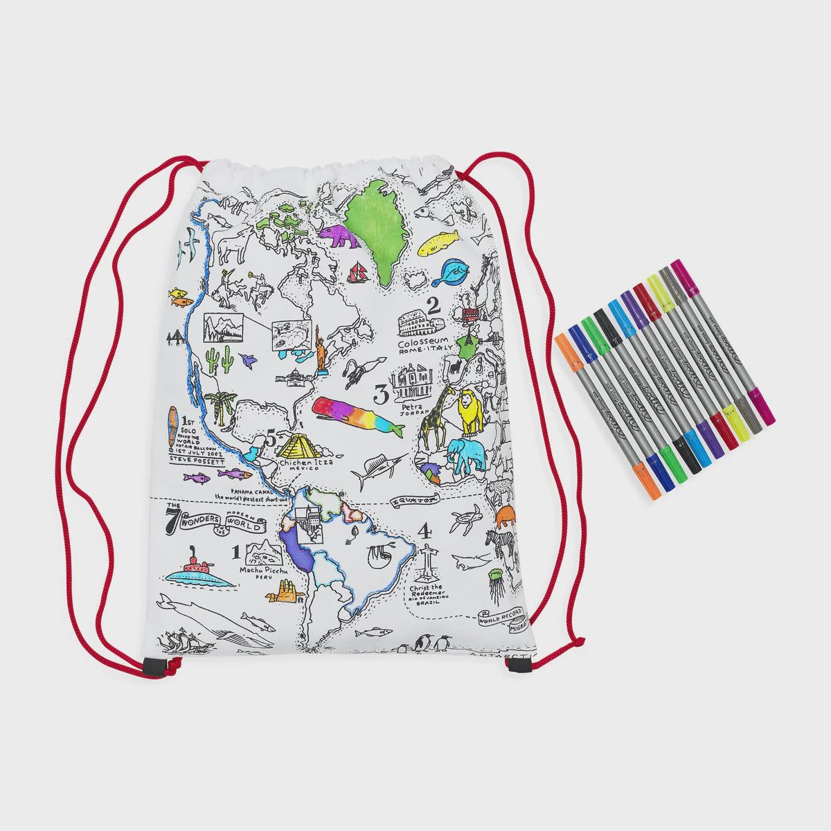 Eatsleepdoodle rugtas wereldkaart