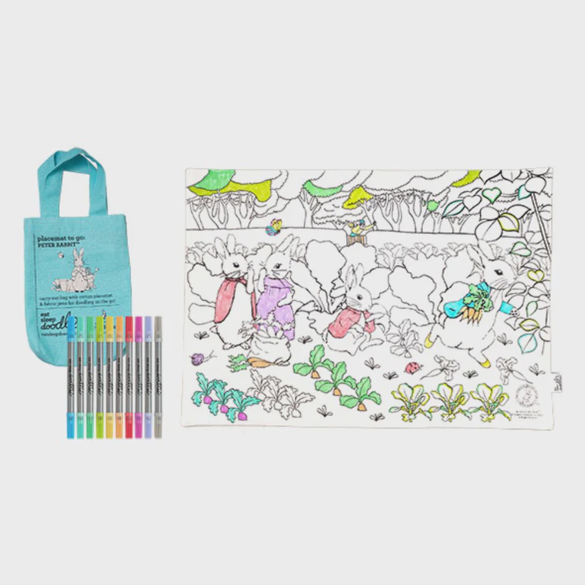 Eatsleepdoodle placemat to go: Peter Rabbit