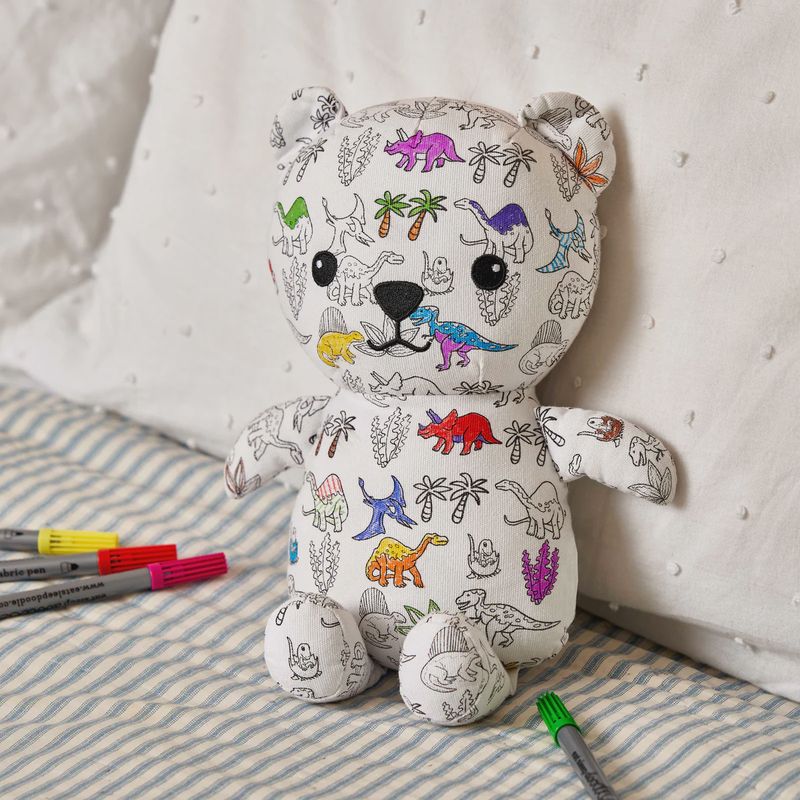 Eatsleepdoodle: Artie Bear colour in bear dinosaur