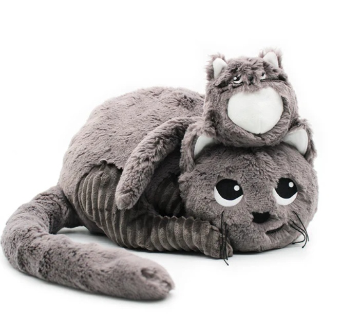 Les Déglingos Ptipotos Knuffelkat Miaou & Baby