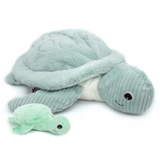 Les Déglingos Ptipotos Knuffelschildpad Sauvenou & Baby