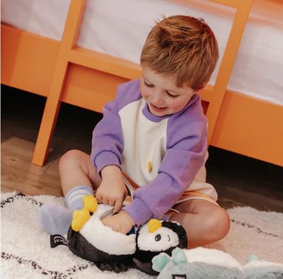 Les Déglingos Ptipotos Knuffelpinguïn Iglou &amp; Baby