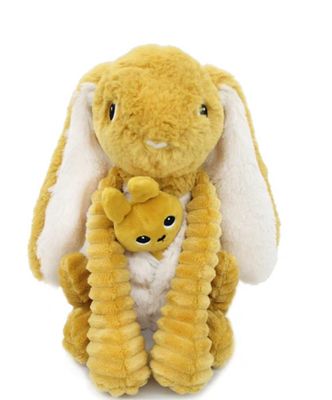Les Déglingos Ptipotos Knuffelkonijn Toudou &amp; Baby
