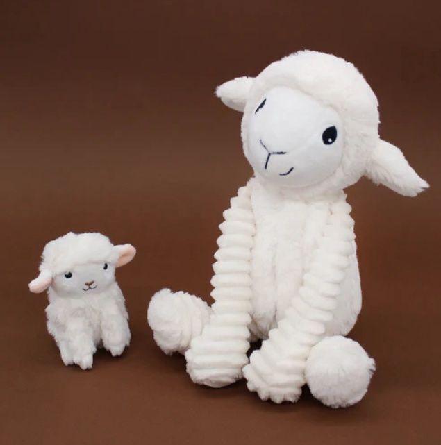 Les Déglingos Ptipotos Knuffelschaap Olou &amp; Baby