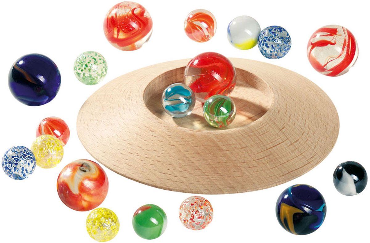 Goki Houten Knikkerpot met Knikkers