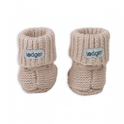 Lodger newborn slofjes Slipper Knit Birch