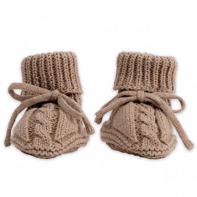 Slipper Knit Cable Fudge babyslofjes
