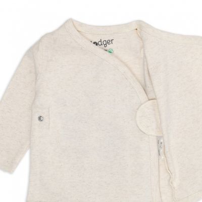 Lodger Topper Melange Birch overslagshirt baby
