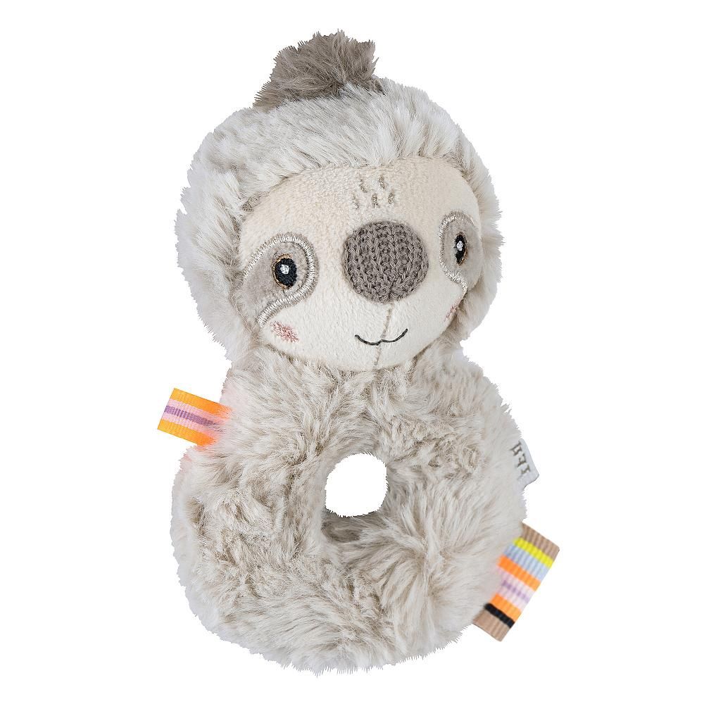 Lazy, Crazy, Pink - Soft ring rattle sloth