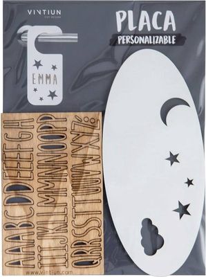 Naambordje Hout Wit Kinderkamer 