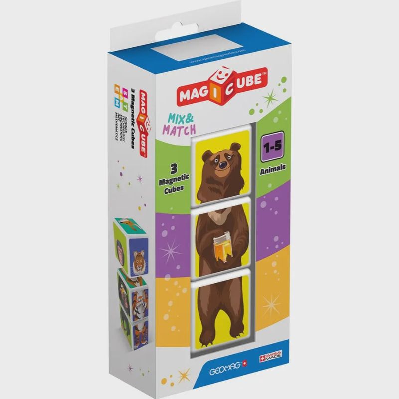 Geomag Magicube Mix &amp; Match Animals – 3 stuks