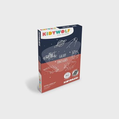 Kidywolf Kidydraw Mini Refill Galaxy &amp; Dinosaurussen
