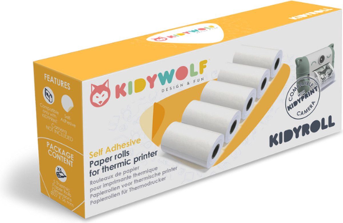 Kidywolf Kidyroll Zelfklevend Fotopapier 5 Rollen