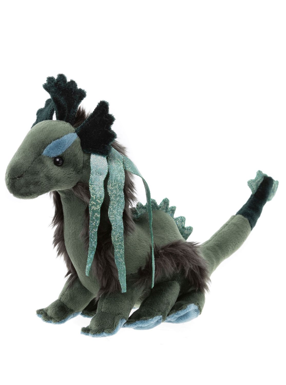 Charlie Bears knuffel Cuddle Cub Nessie – blauwgroen (15 cm)