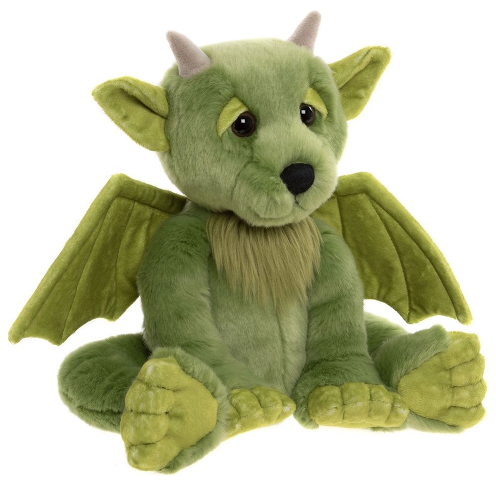 Charlie Bears knuffel Spires Gargoyle – groen (25 cm)