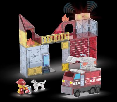 Magna-Tiles brandweerstation – 50 stuks