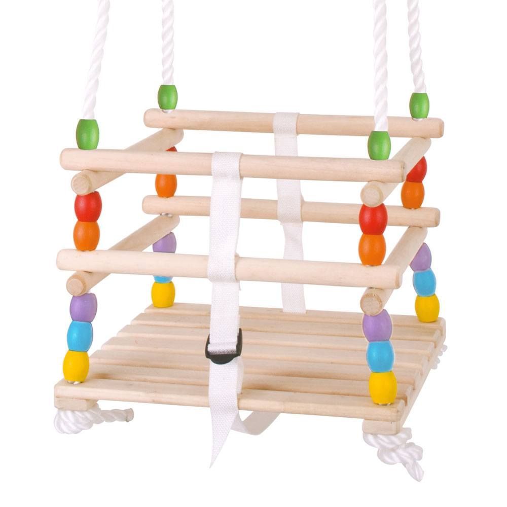 Bigjigs Toys houten peuterschommel met kralen