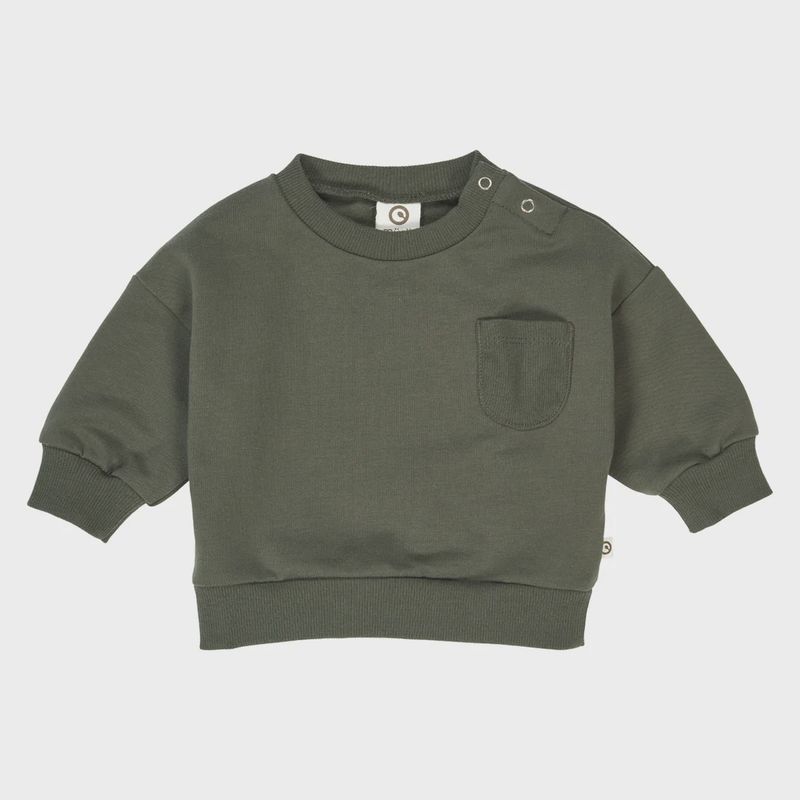 Cozy me pocket sweatshirt baby- deep green