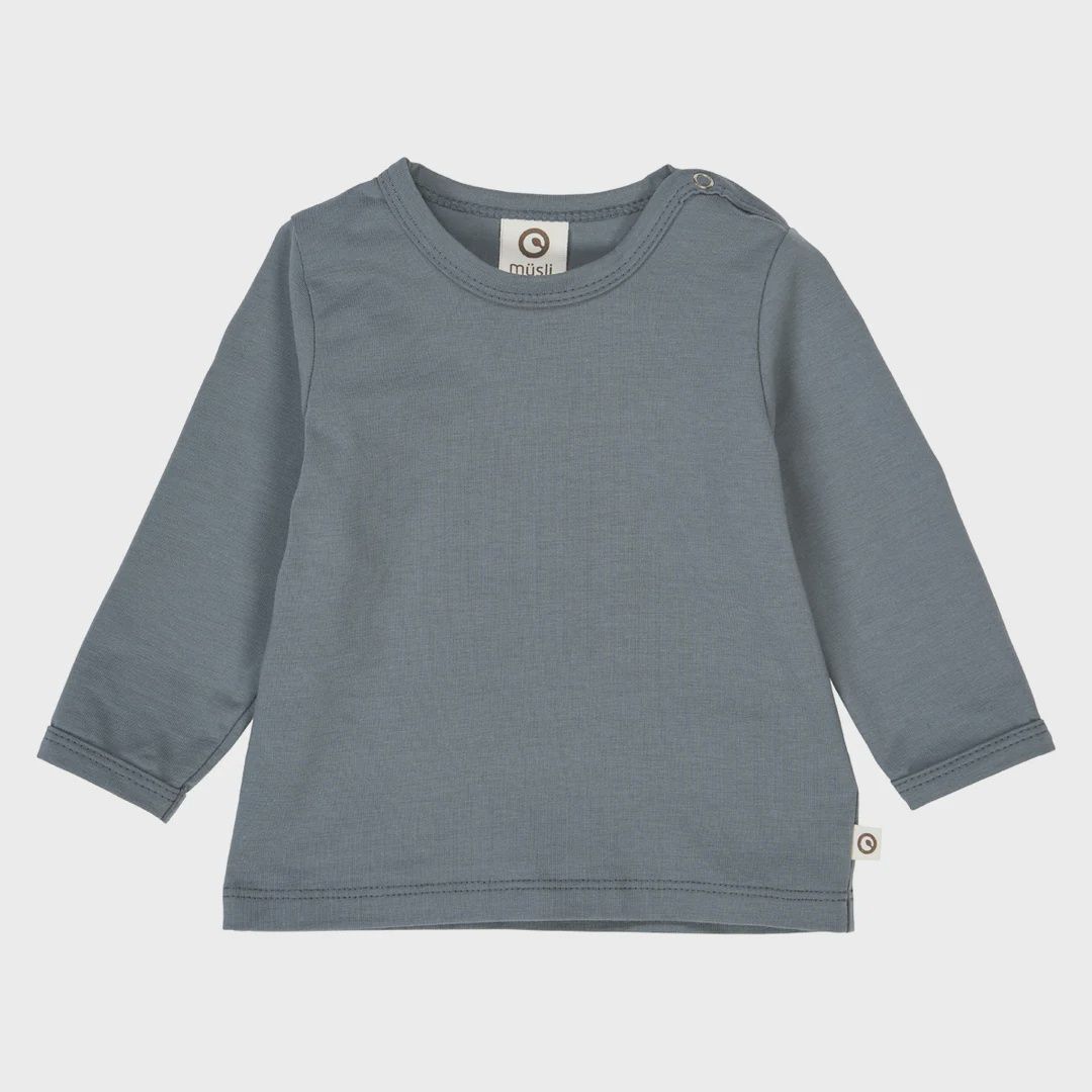 Cozy me l/s T baby- stormy blue